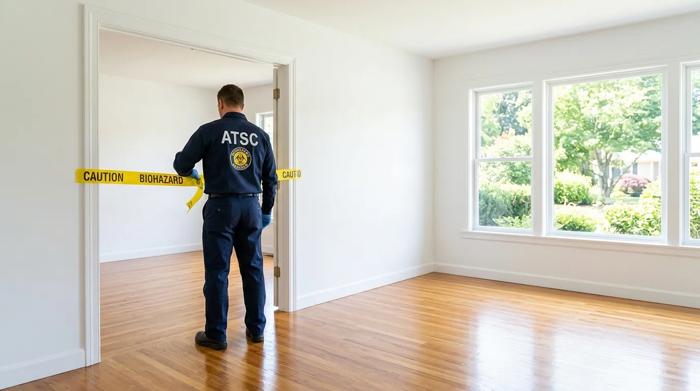 Certified biohazard cleanup crew performing Crime Scene Cleanup in Montvale